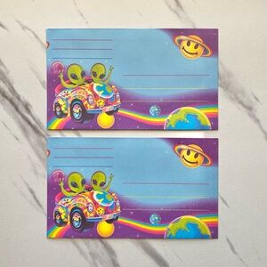 VTG Lisa Frank Zoomer & Zorbit aliens envelopes set of 2